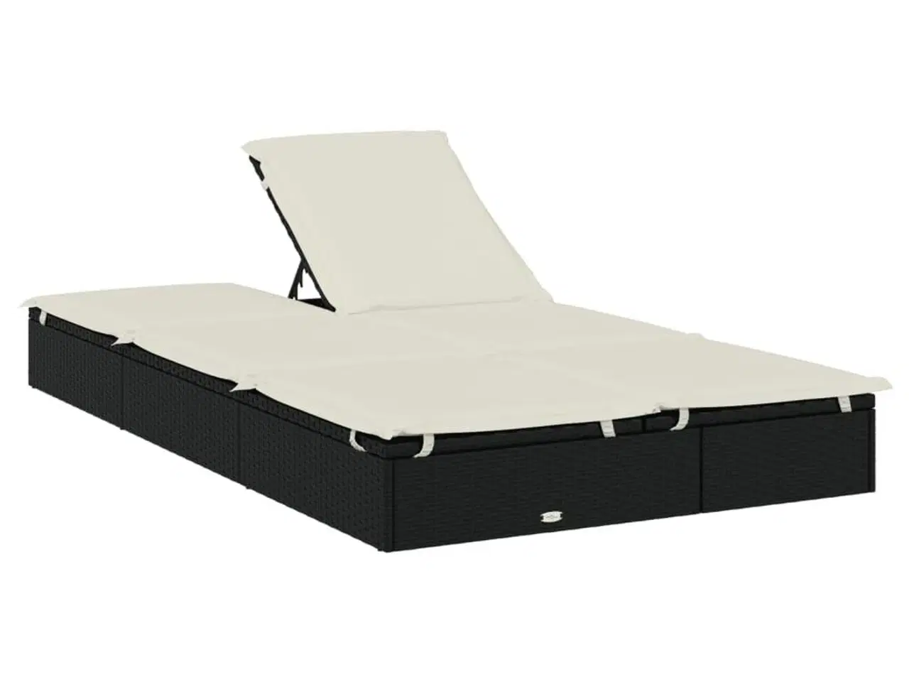 Billede 7 - 2-personers solseng med hynder polyrattan sort