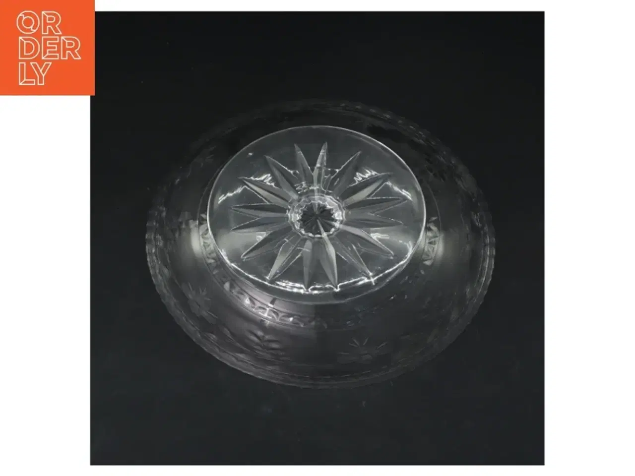 Billede 3 - Dekorativ glasskål på fod (str. Ø. 18,5 cm. længde. 14,5 cm)