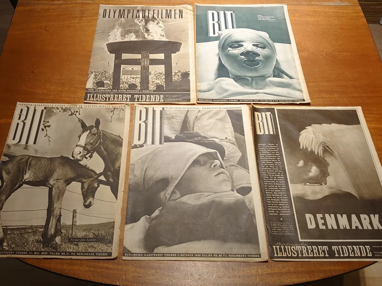 Billede 1 - 5 stk Illustreret Tidende.Tillæg/særnummer.1938-39