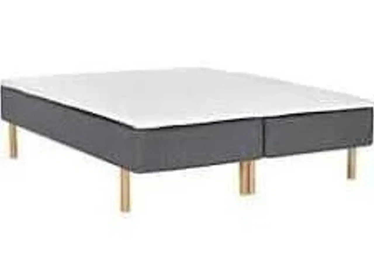 Billede 1 - Nordisk fjer Boxseng med træben og memmory topmadras 160x200 cm