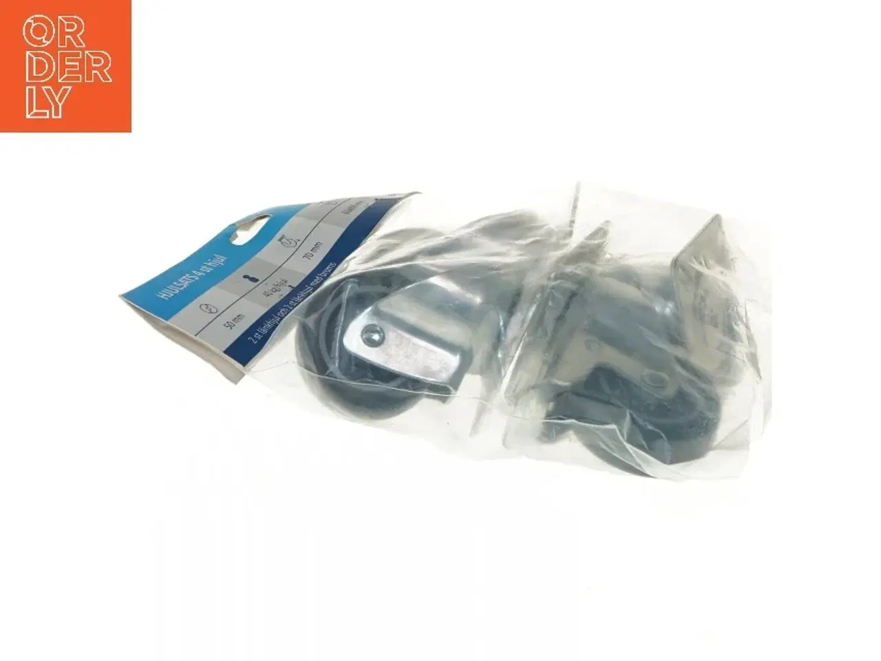 Billede 3 - Hjulsæt med bremse, 4 stk. fra Tente (str. 6x6 cm)