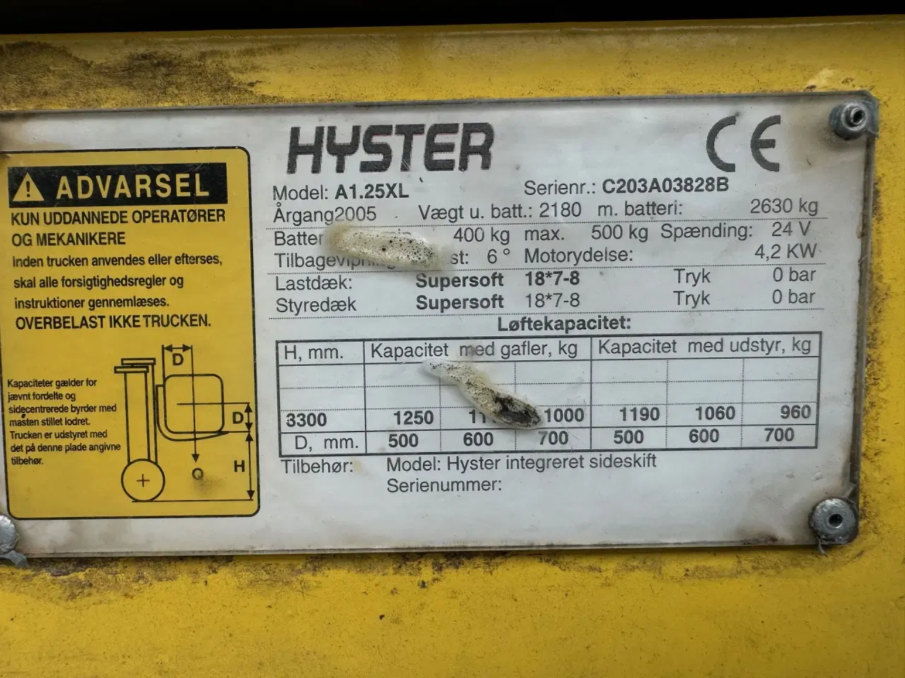 Billede 8 - Hyster 1250 kg eltruck. God stand. Kun 2522 timer.