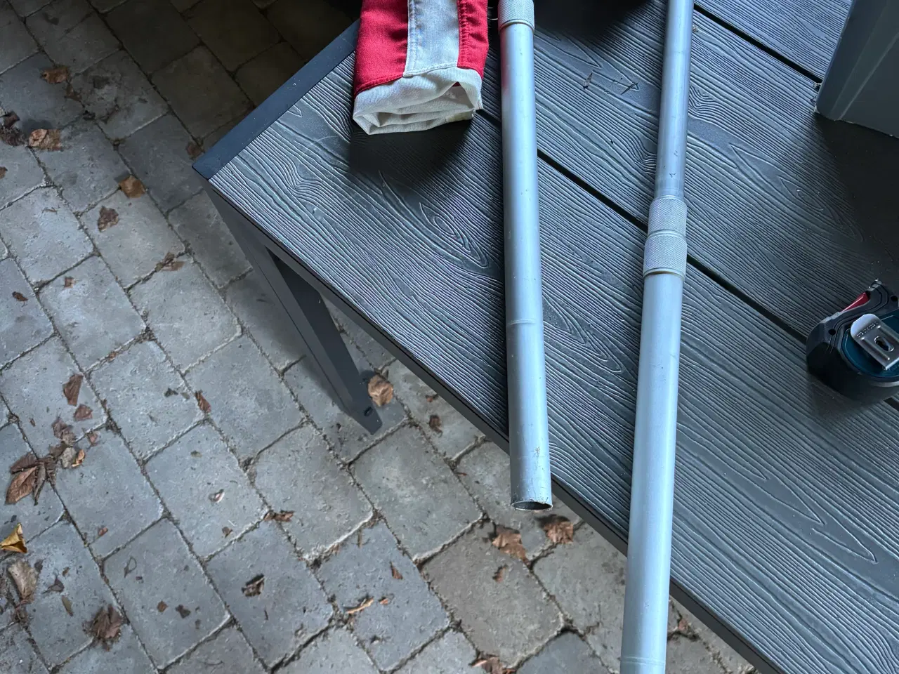 Billede 4 - Teleskop flagstænger med dannebrogsflag 