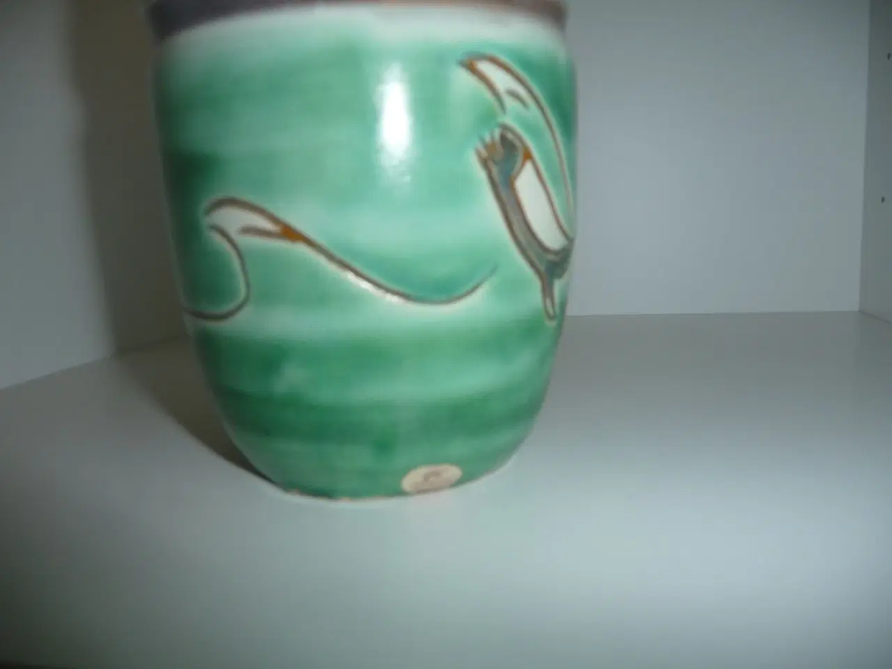 Billede 3 - keramik vase med fisk der springer