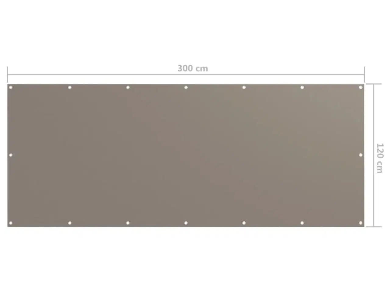 Billede 5 - Altanafskærmning 120x300 cm oxfordstof gråbrun