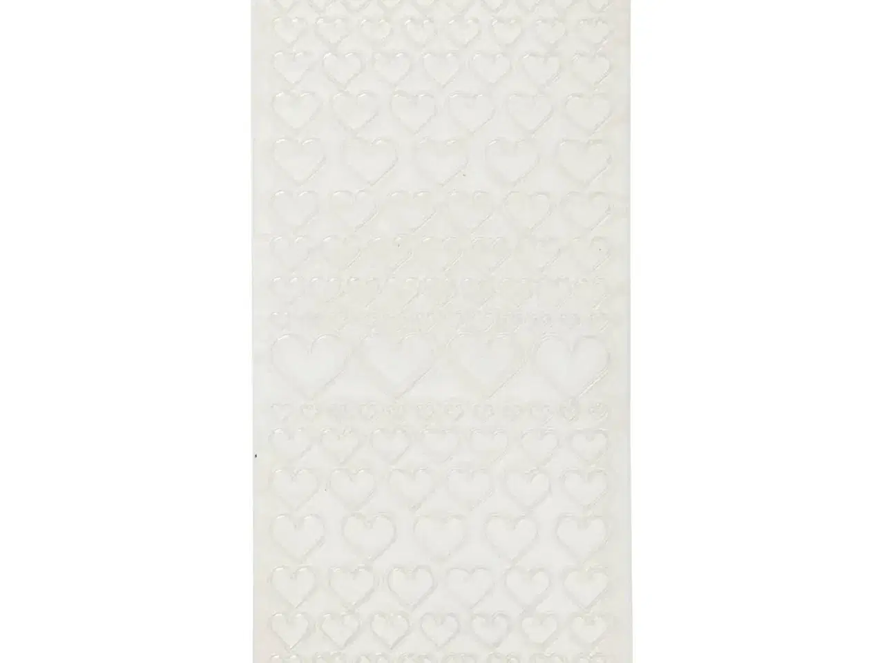 Billede 1 - Selvklæbende Hjerte-Stickers 10x23 cm - Transparent