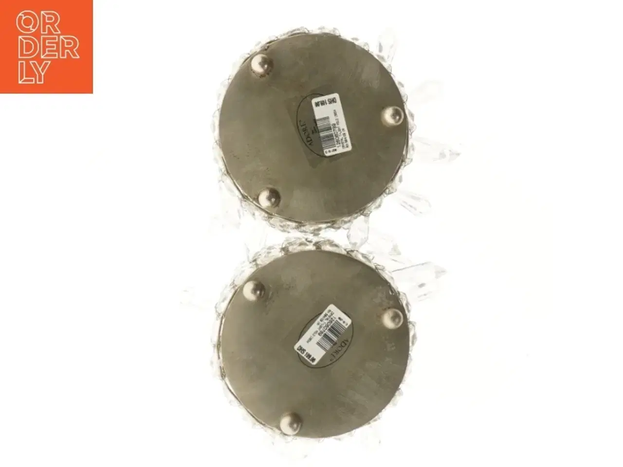 Billede 3 - Sæt af dekorerede lysestager fra Adore (str. Ø 11x15,5 cm)