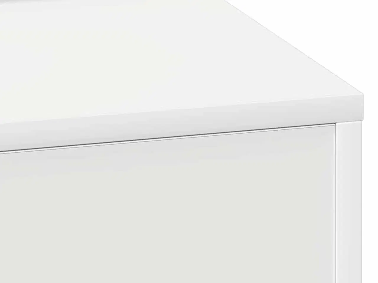 Billede 7 - Makeupbord med hylde Hvid 100 x 41 x 135 cm Konstrueret træ