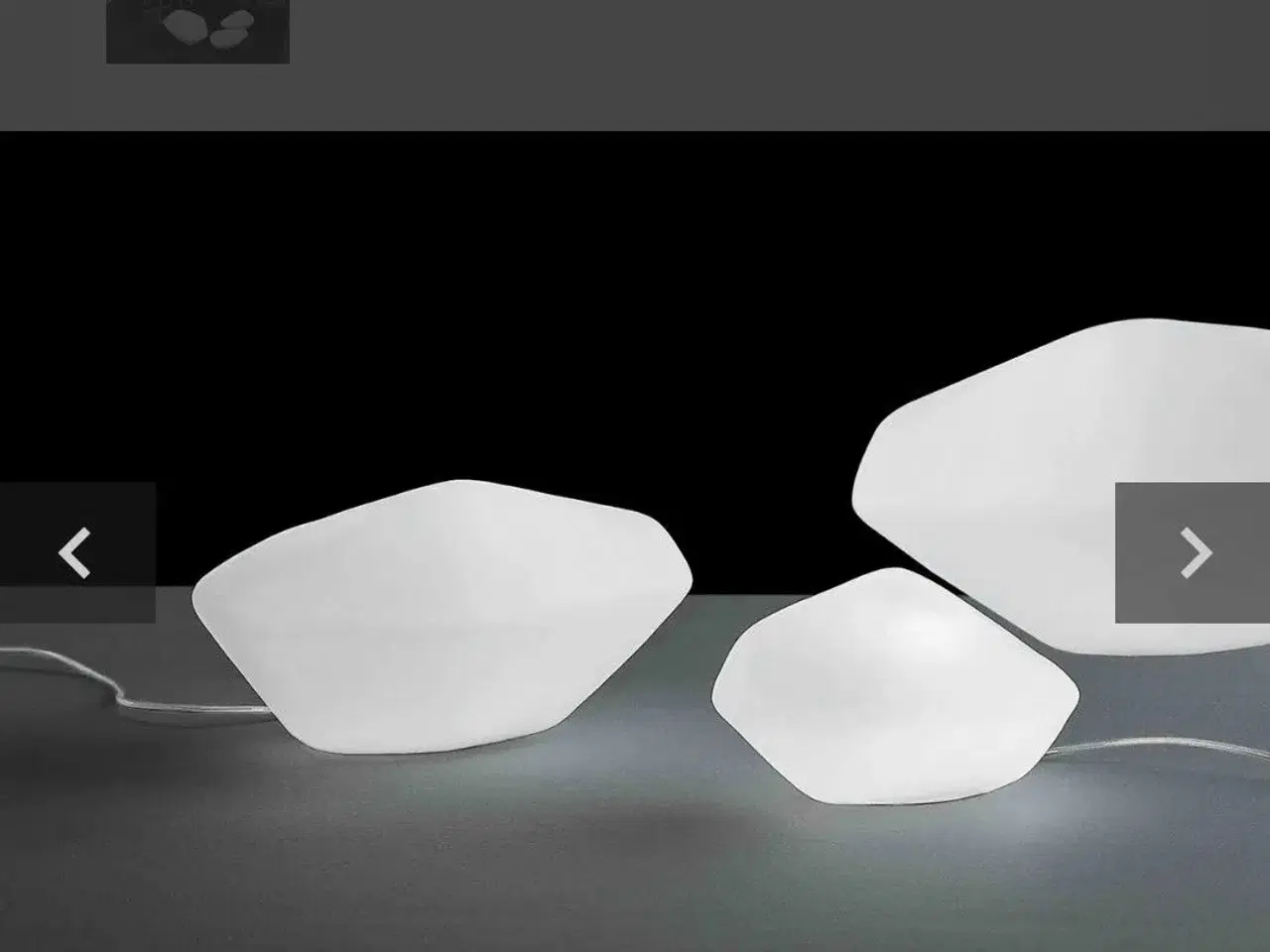 Billede 7 - 2 Oluce design lamper "Stone og glass" 