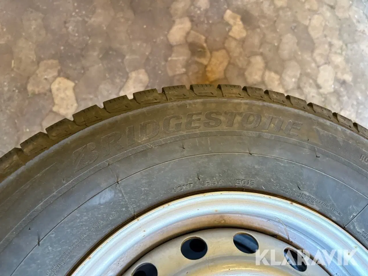 Billede 9 - Dæk på stålfælge Bridgestone Blizzak 4 stk