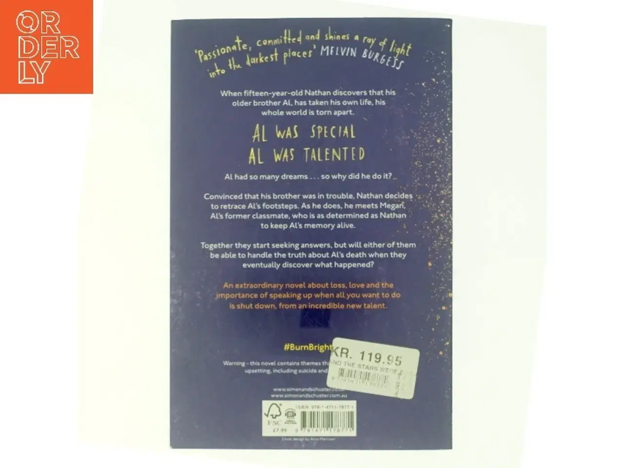 Billede 3 - And the Stars Were Burning Brightly af Danielle Jawando (Bog)