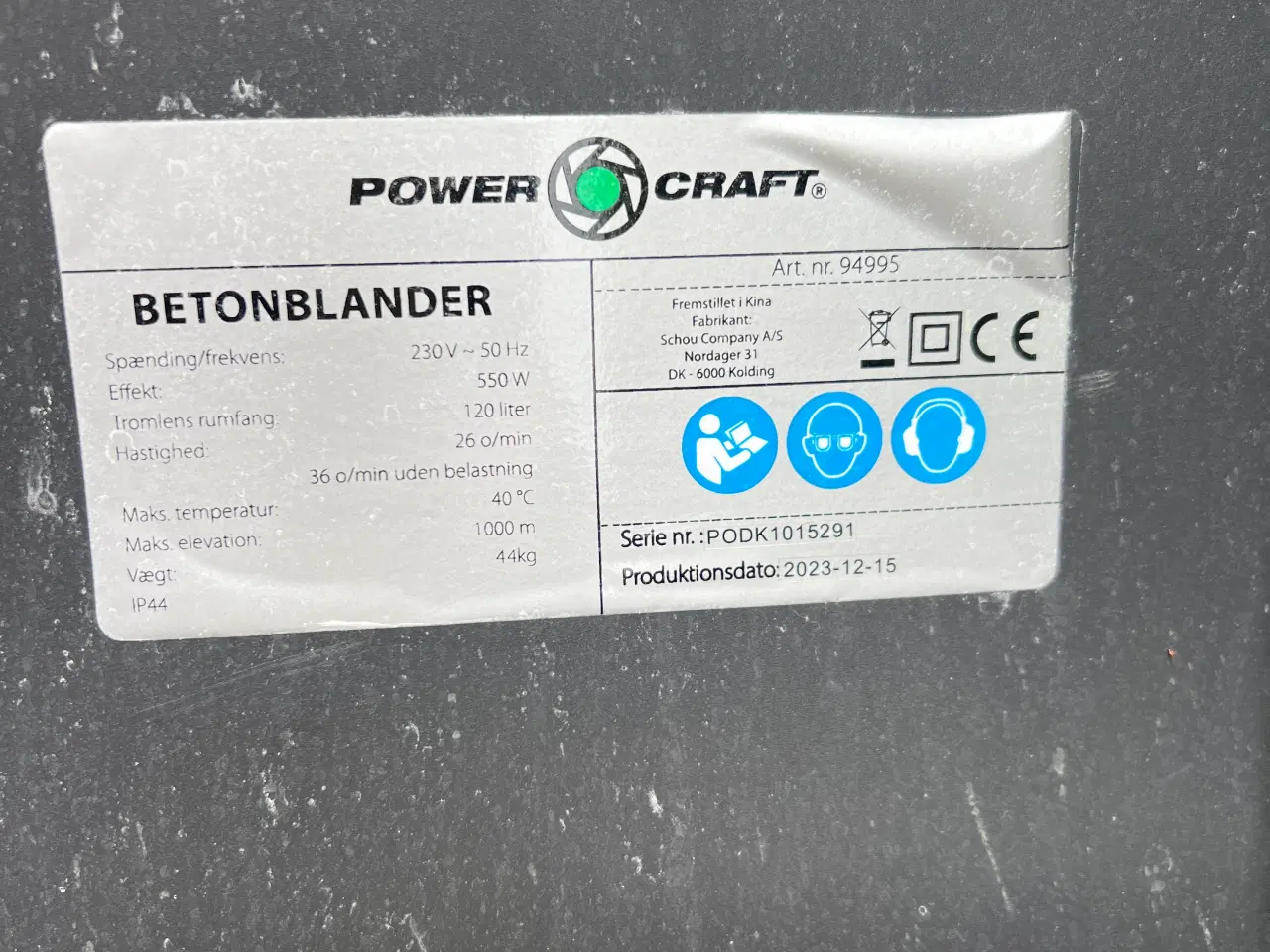 Billede 2 - Cementblander 120 l. 
