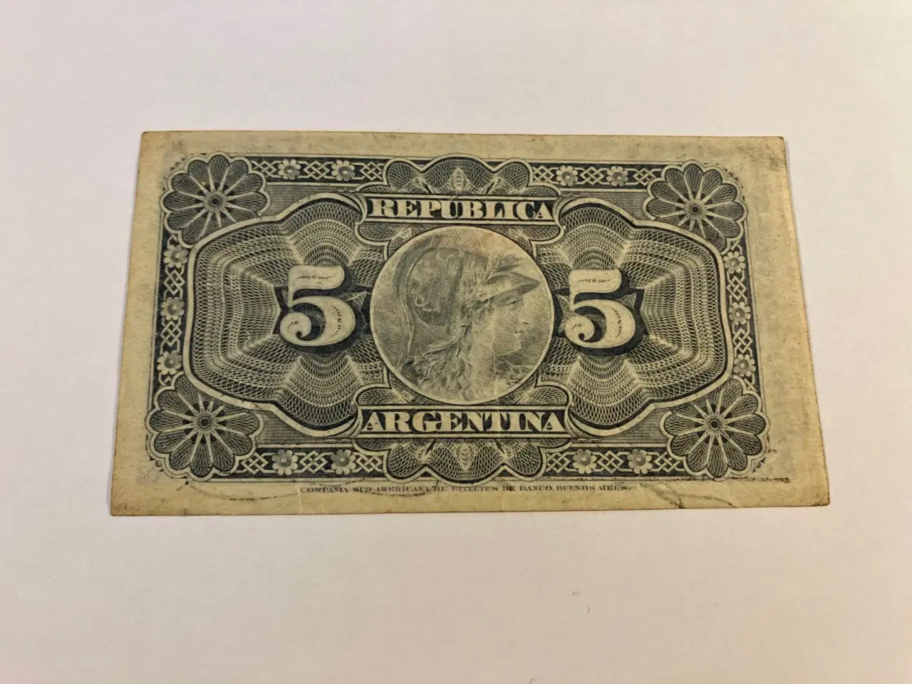 Billede 2 - 5 Centavos Argentina 1890