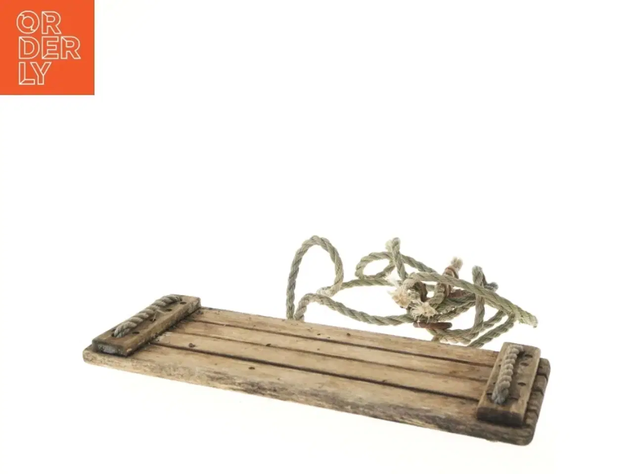 Billede 4 - Træ gynge med reb (str. 45x17 cm)