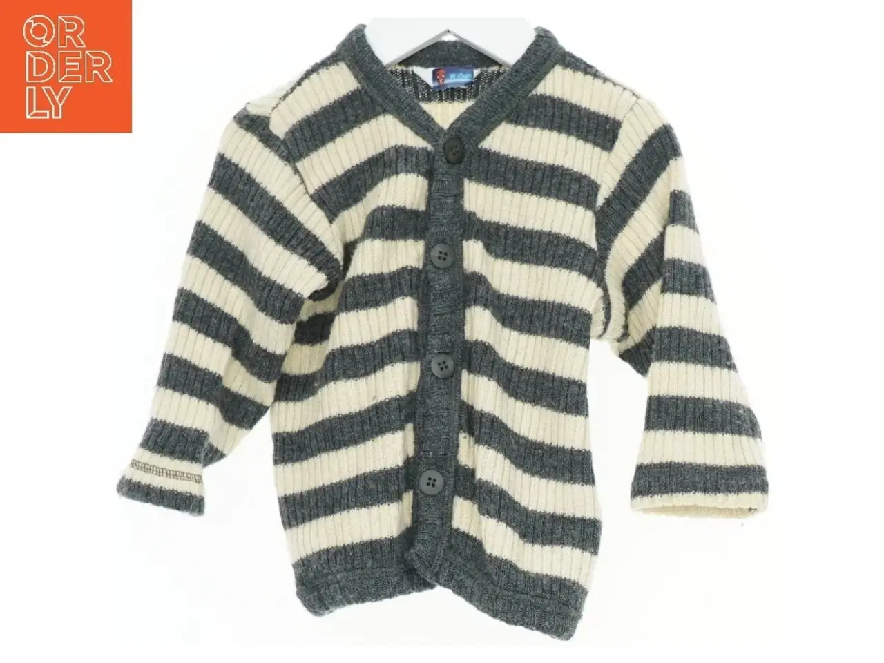 Billede 1 - Strikket cardigan med striber fra Joha (str. 80)