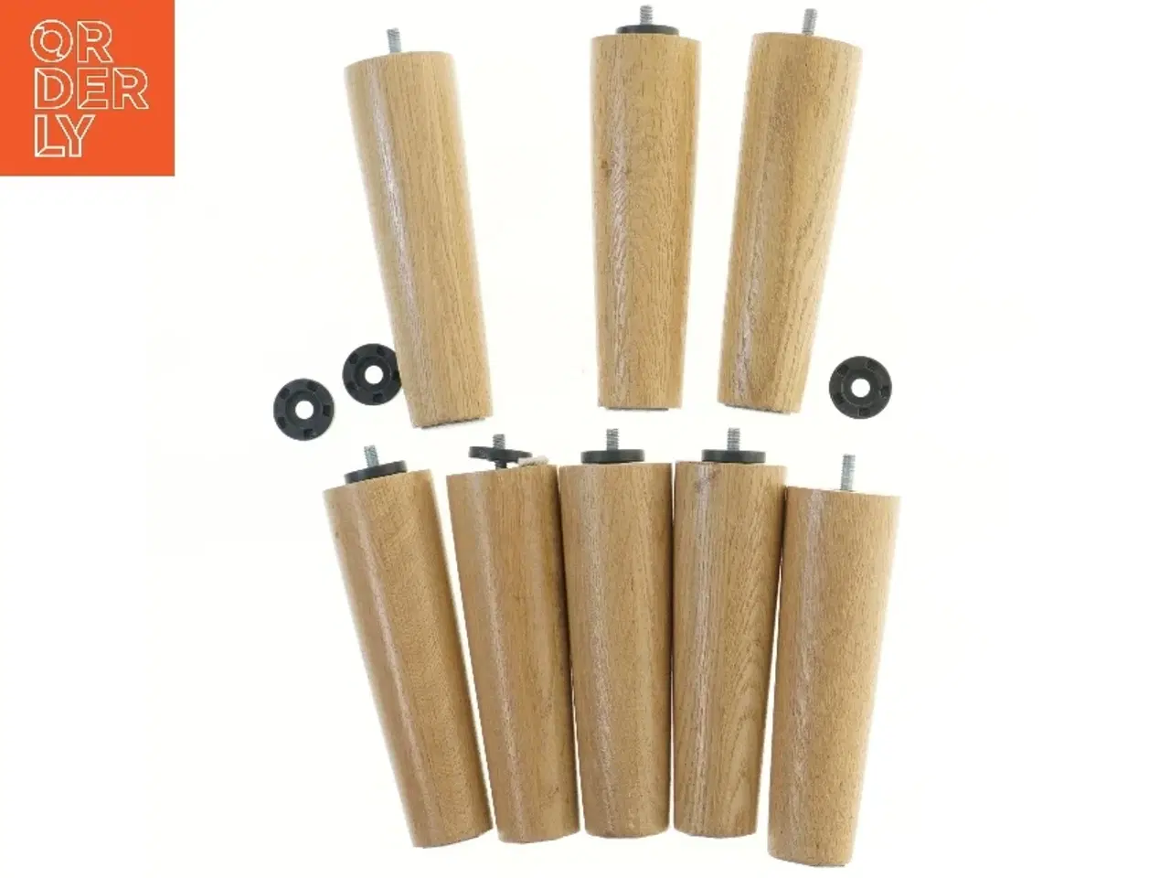 Billede 1 - Træmøbelben med beslag (str. 20,5 cm)