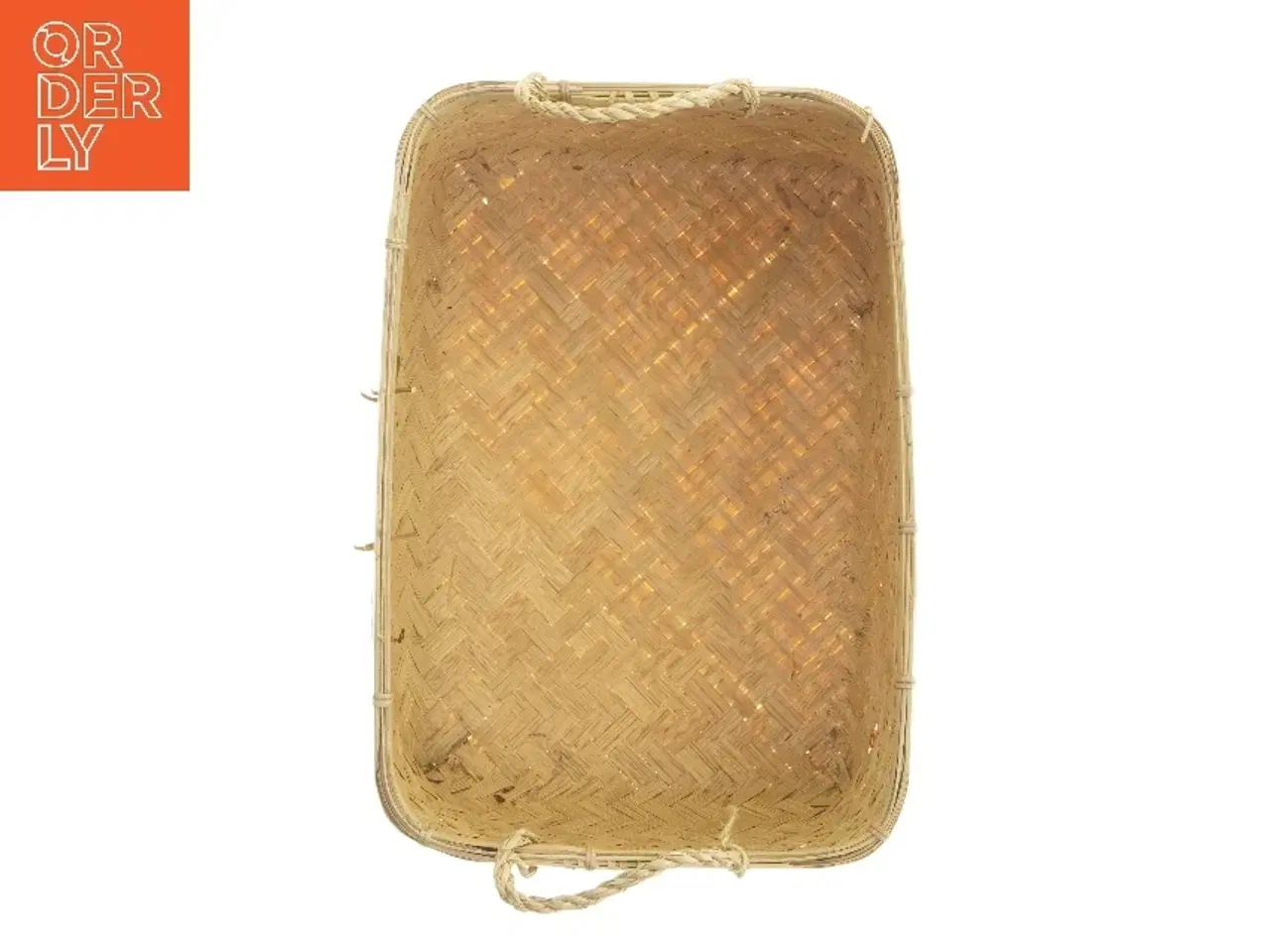 Billede 4 - Flettet opbevaringskurv (str. 19x36x26 cm)