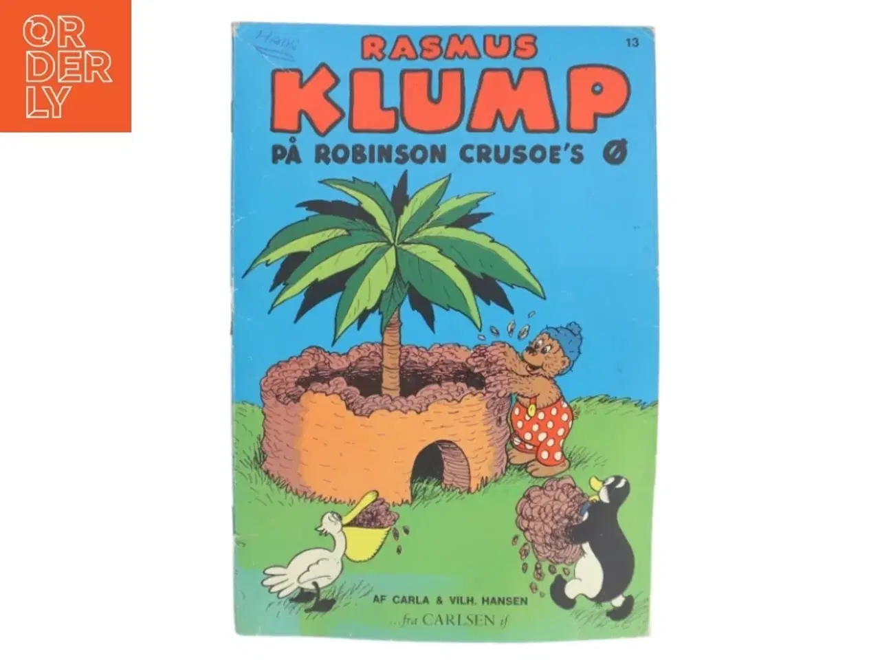 Billede 1 - Rasmus Klump på Robinson Crusoe&#39;s Ø af Carla Hansen (Bog)