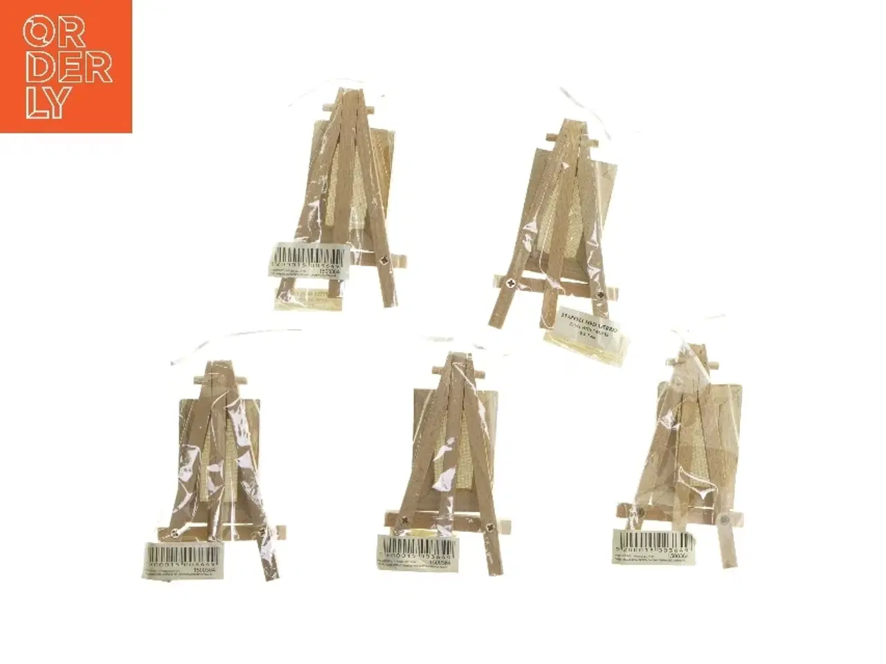 Billede 2 - Mini staffeli/bordkort med lærred, 5 stk (str. 5 stk 5x7 cm)