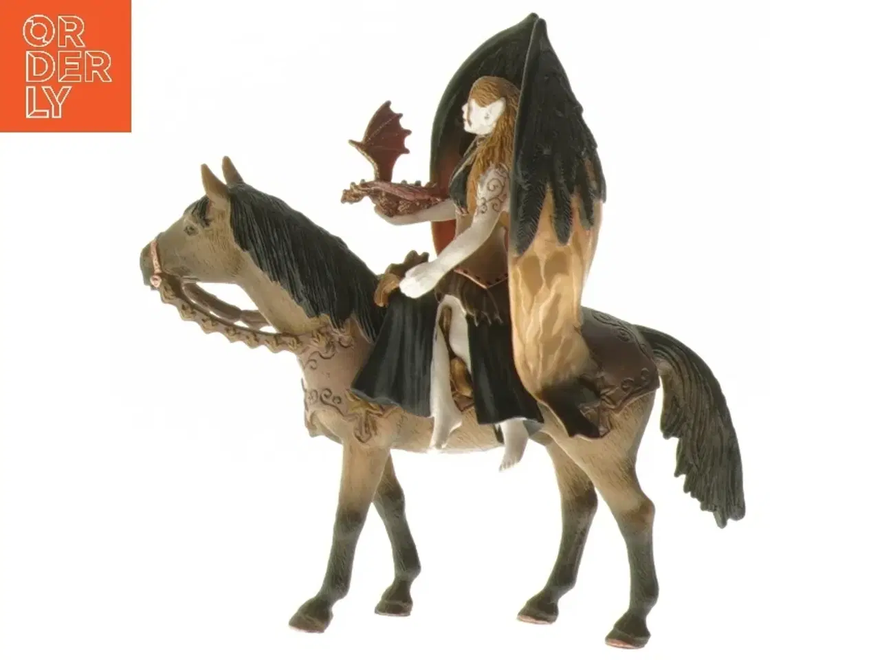 Billede 1 - Figur af kvinde på hest med drage fra Schleich (str. 16 cm)