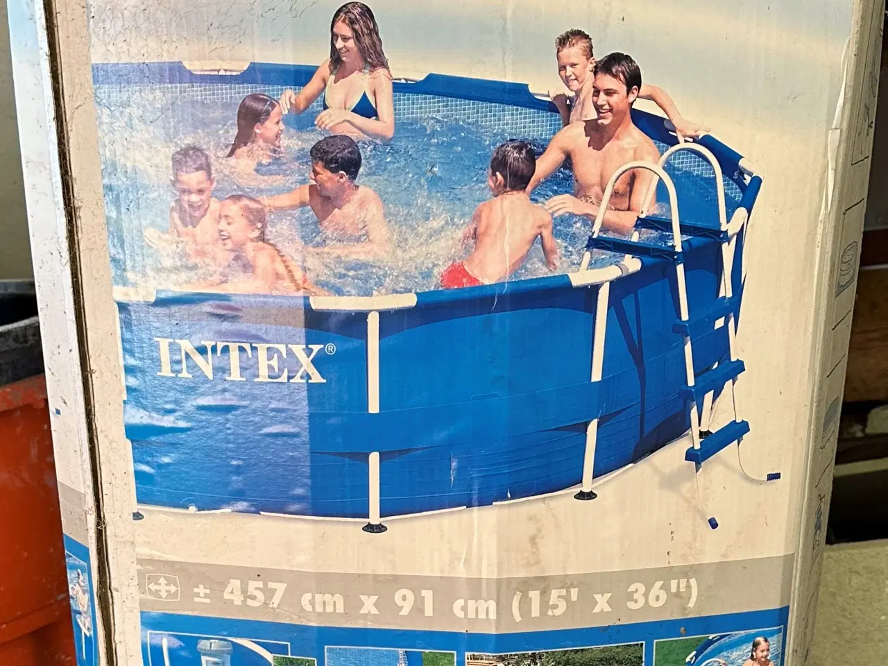 Billede 2 - Intex Pool 10.000 l - Ubrugt med pumpe og stige.