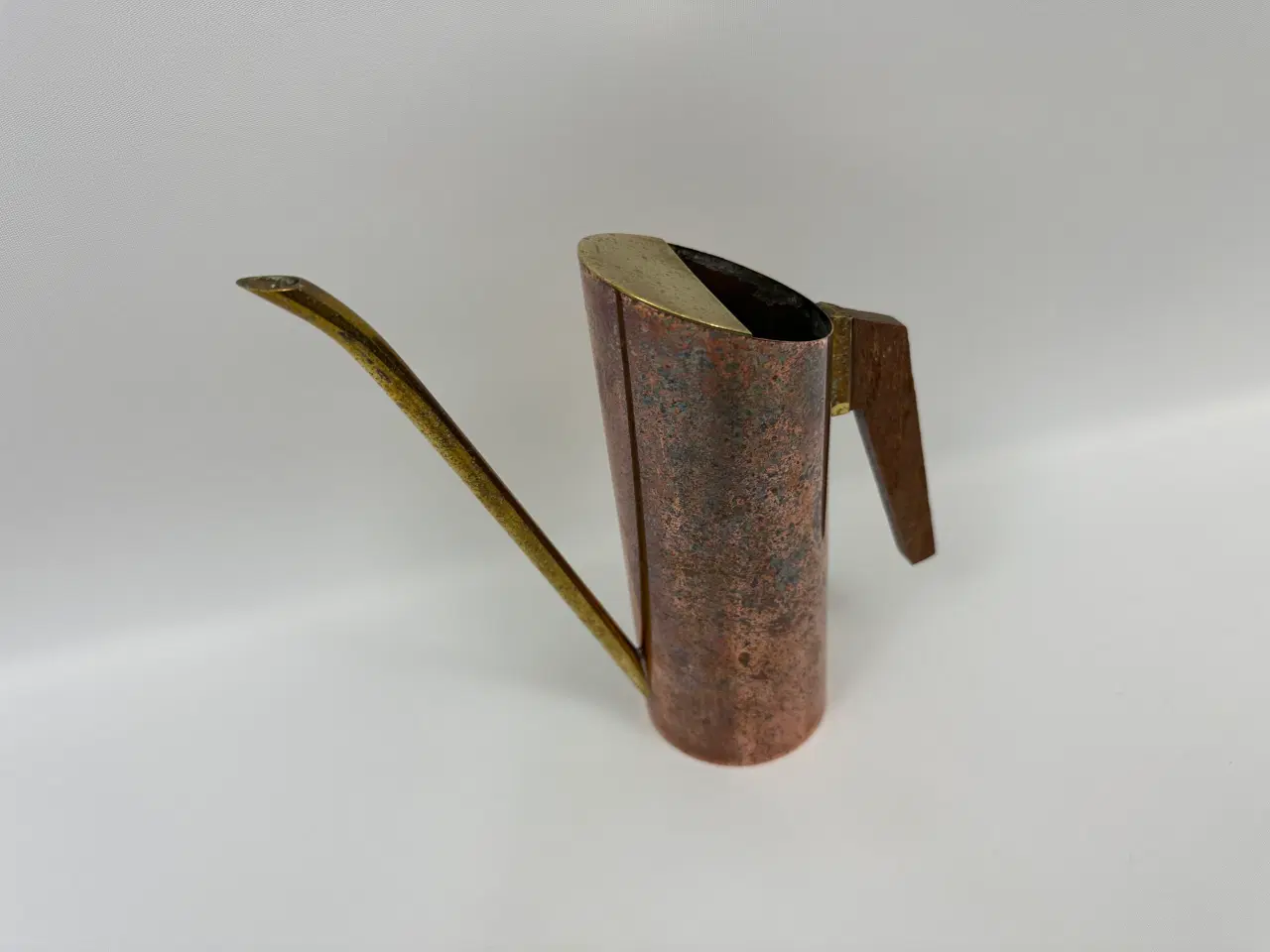 Billede 2 - Vintage messing / kobber / teak vandkande