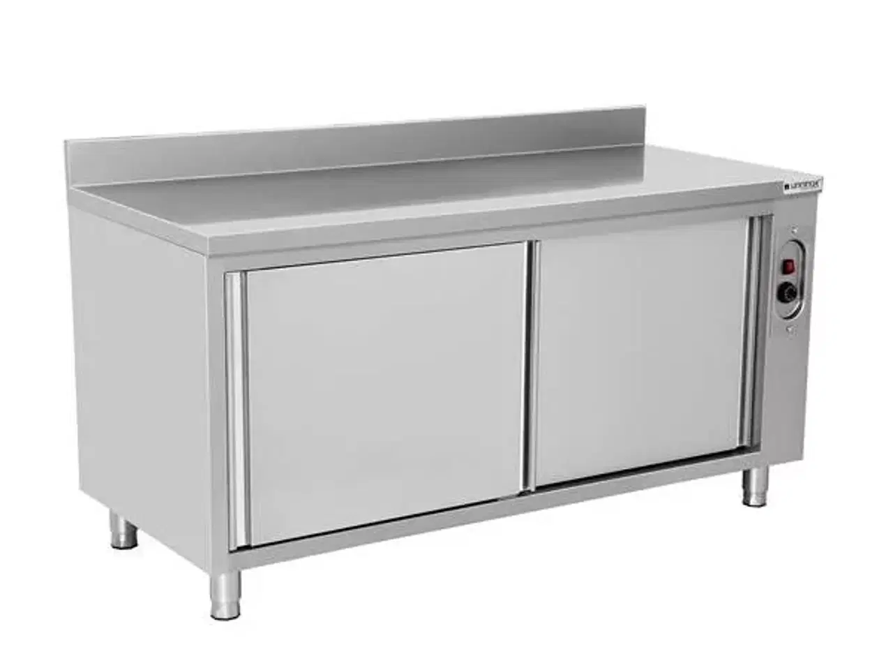 Billede 3 - Varmeskab i rustfri stål med kant – 1400x700x850mm