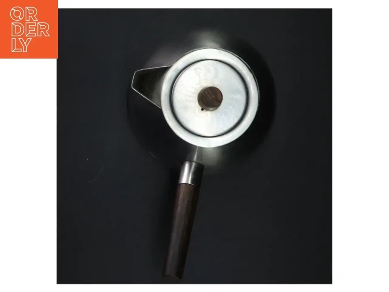 Billede 2 - Tekande i rustfrit stål med træhåndtag og låg (str. 25x14 cm)