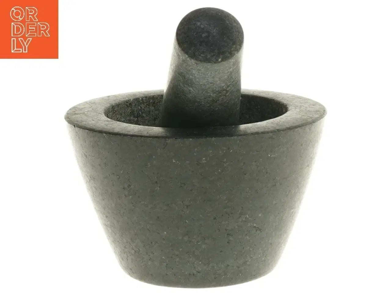 Billede 2 - Stenmorter med støder (str. Ø 13 x h8 og Ø4 x h14 cm)