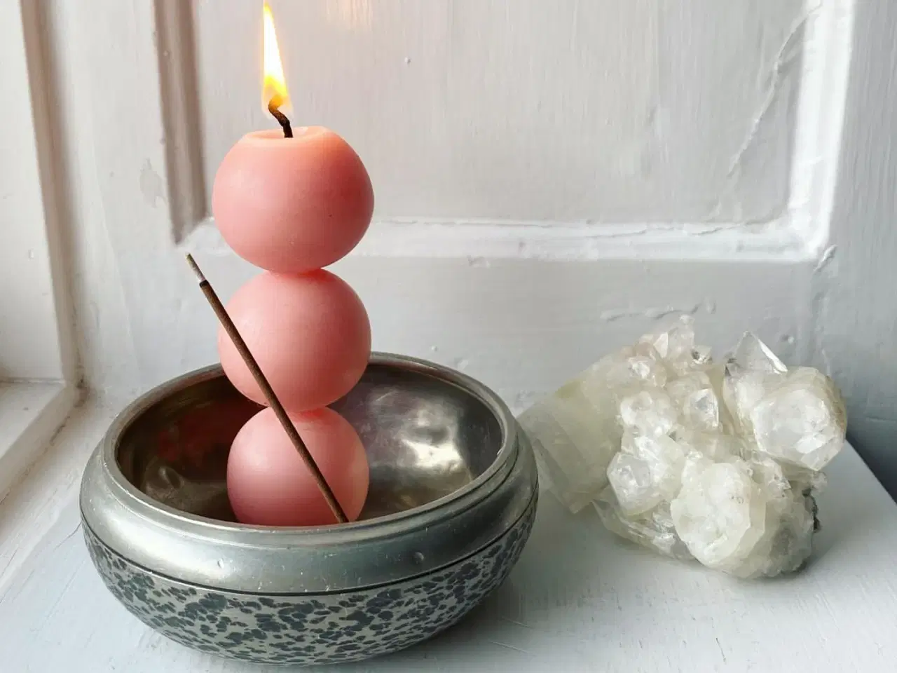 Billede 1 - Tinskål, lav med leopardpletter