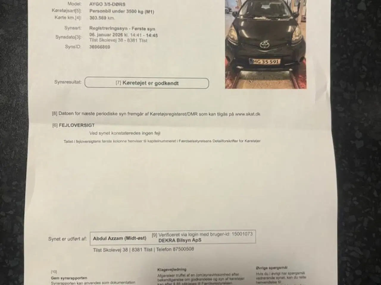 Billede 2 - Nysynet 1ejer Toyota Aygo