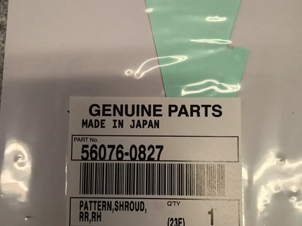 Billede 2 - Kawasaki staffering, 	PATTERN,SHROUD,RR,RH
