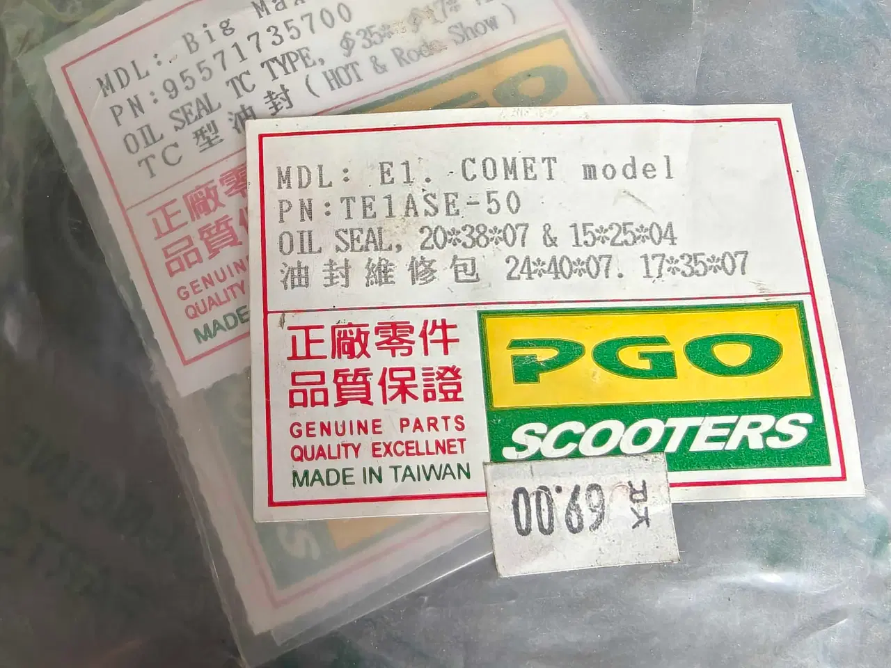 Billede 2 - PGO Comet. Nyt Originalt Simmerringe Sæt 