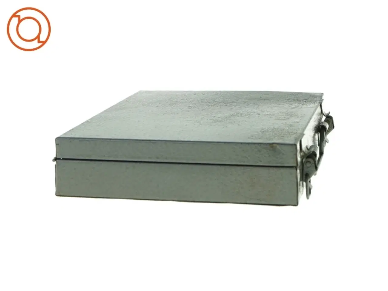 Billede 8 - Lille grå metalkuffert (str. 23 x 17 x 4 cm)