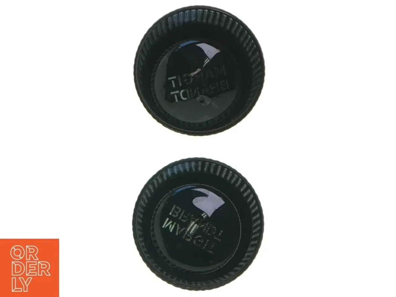 Billede 4 - Sæt af to mørke dekorative glasstager (str. 8 cm)