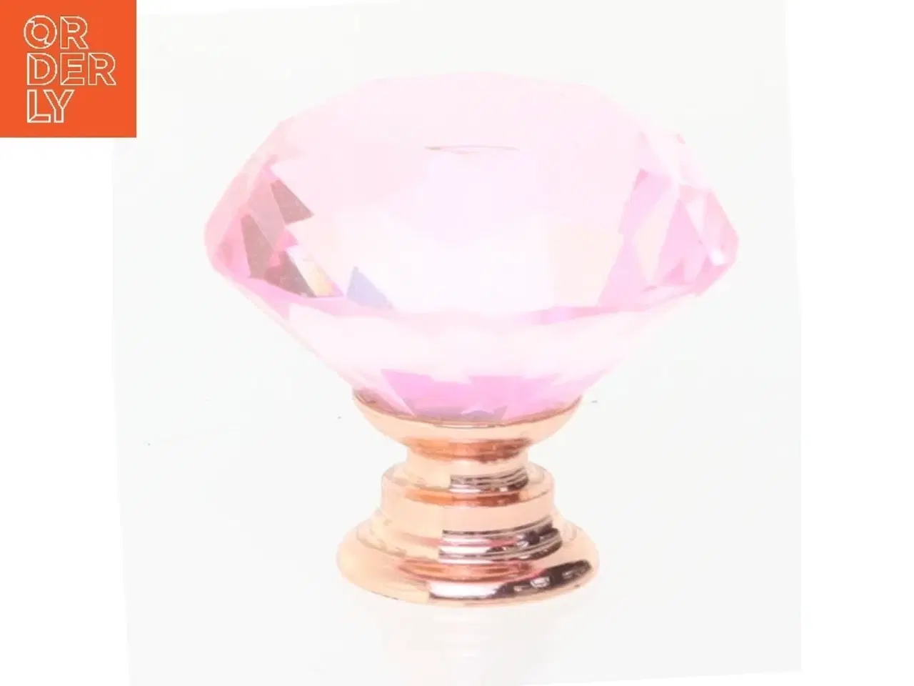 Billede 1 - Rosa diamantformede knopper fra Pujang Co., Ltd (str. 8 styk, 3x3 cm)