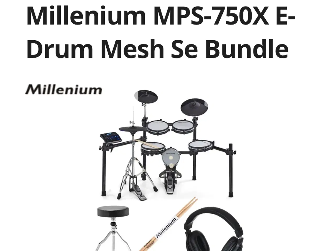 Billede 2 - Trommesæt Millenium MPS-750X E-Drum Mesh Se Bundle