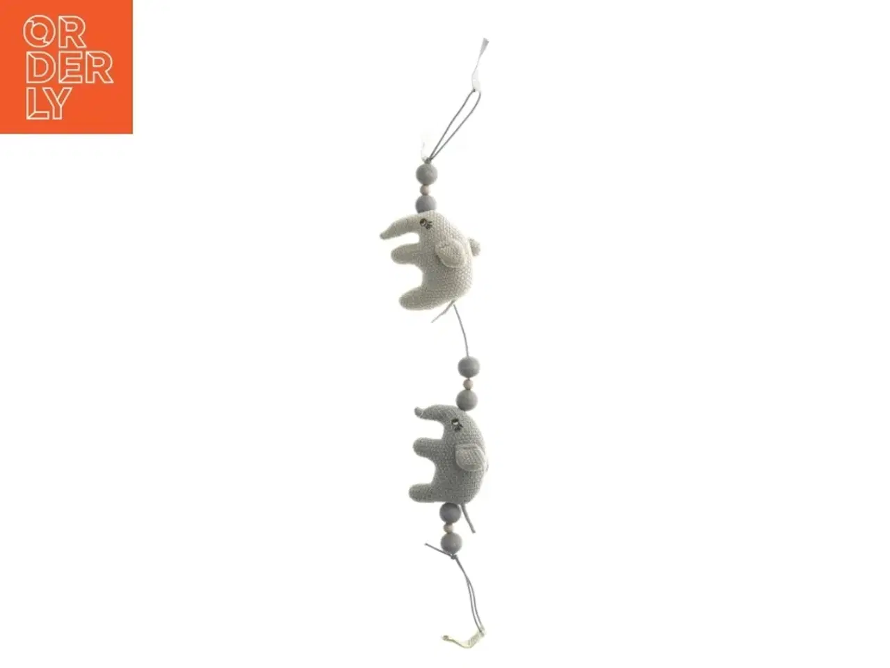 Billede 2 - Smallstuff Barnevognsuro med strikkede elefanter (str. 50 x 7 cm)