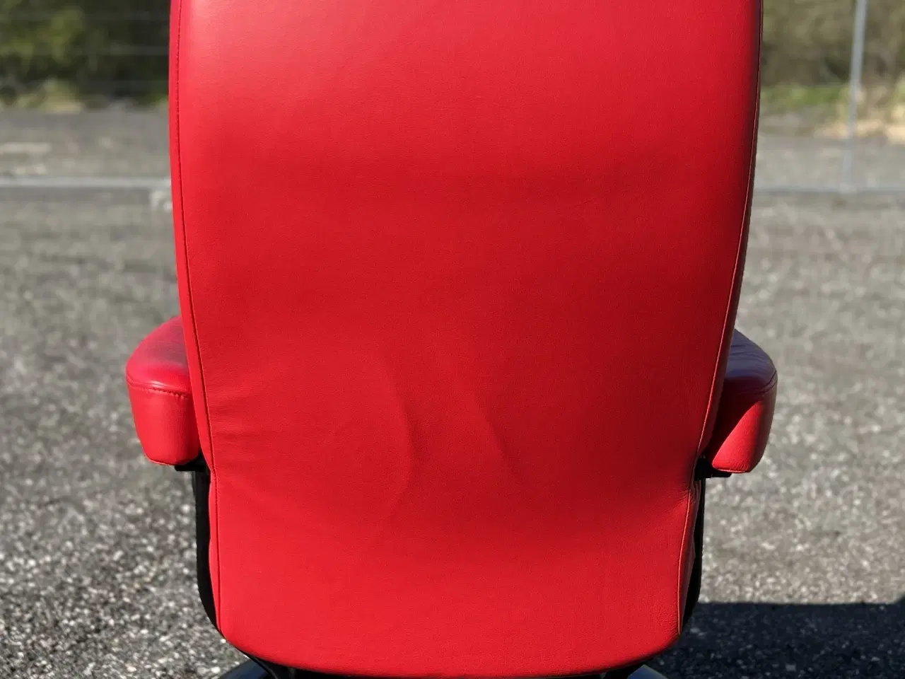 Billede 3 - Stressless, Rød Lænestol m. fodskammel, God stand