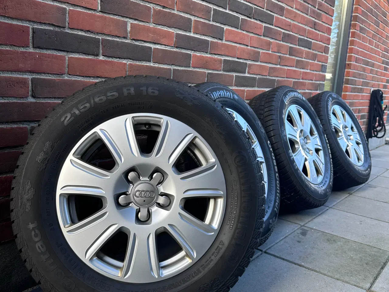 Billede 1 - 16” 5x112 Originale Audi fælge med Conti vinterdæk