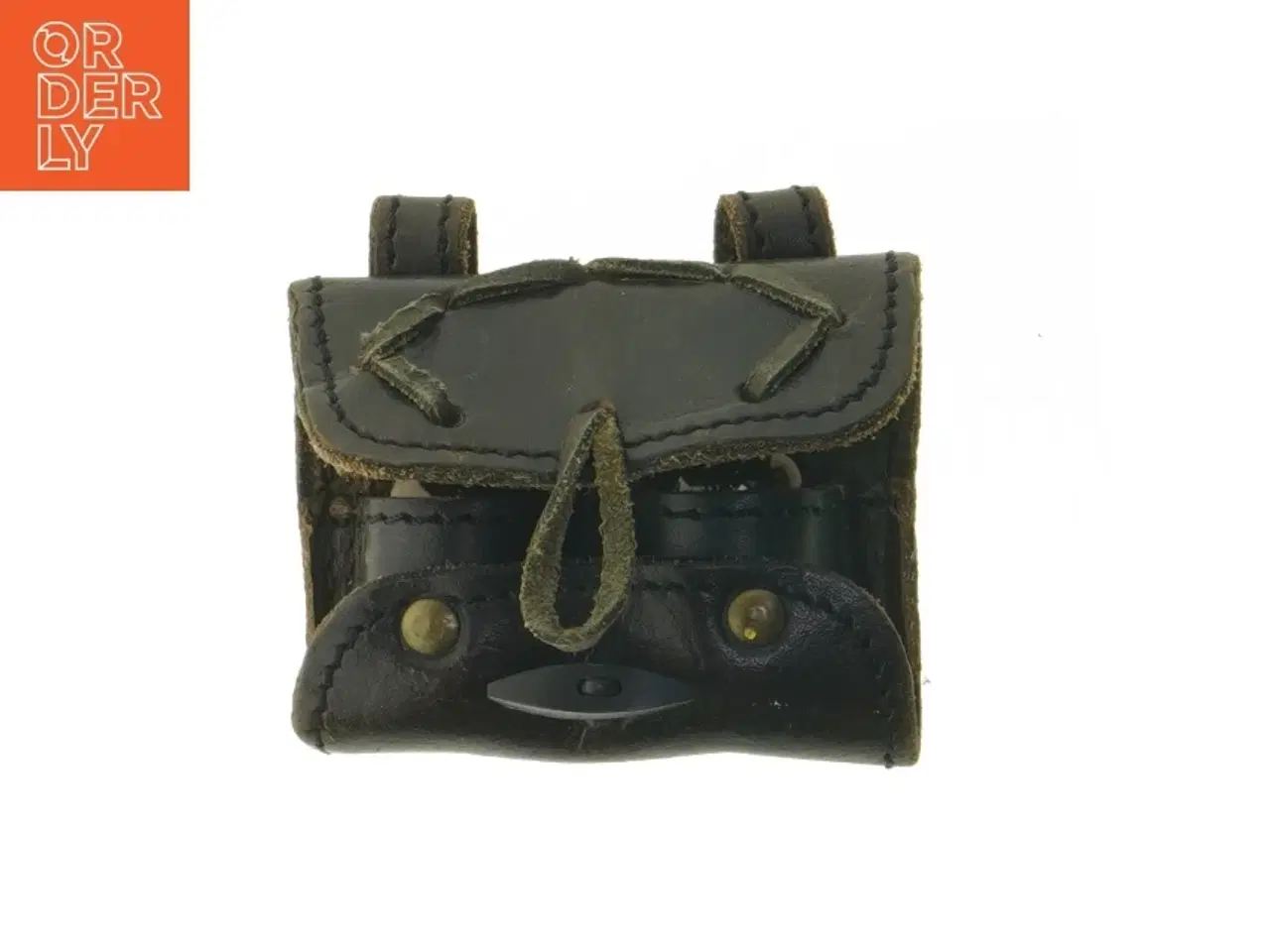 Billede 3 - Læderpung med eliksirflasker med kork-propper til bæltet (str. 8x10x2 cm)