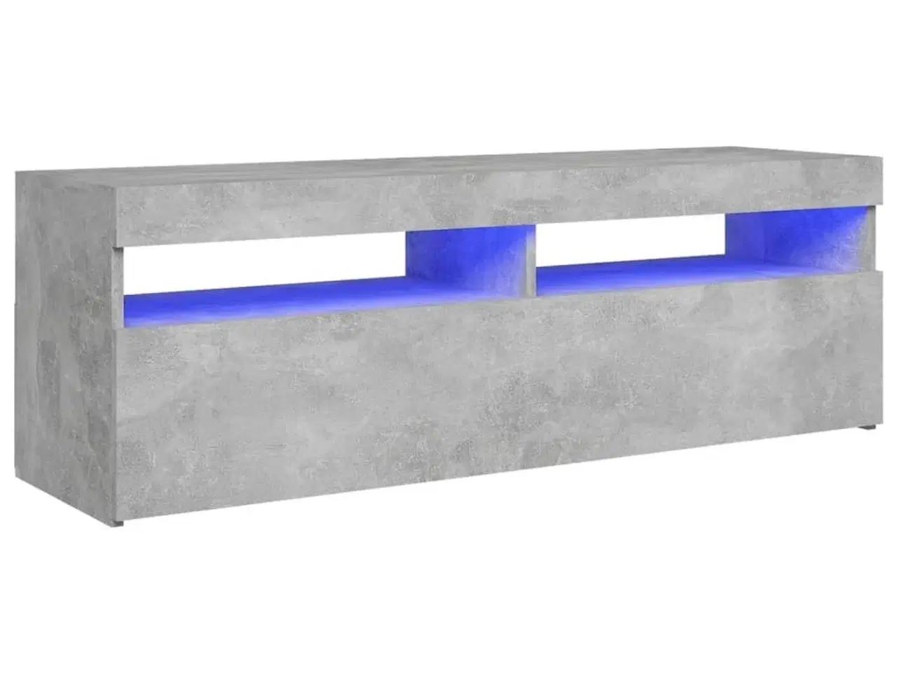 Billede 2 - Tv-bord med LED-lys 120x35x40 cm betongrå