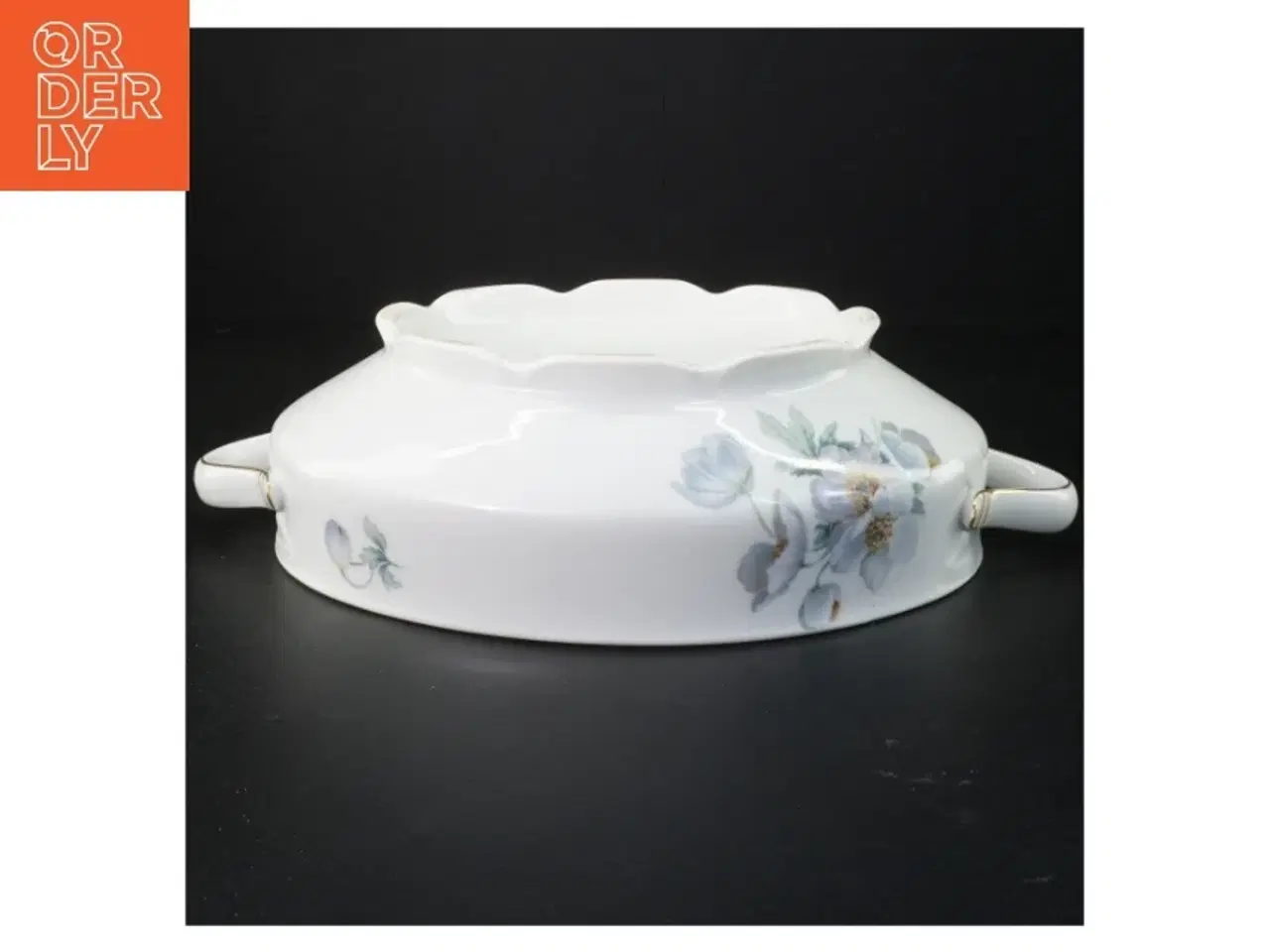Billede 3 - Porcelænsserveringsfad med låg (str. 25 x 20 cm)