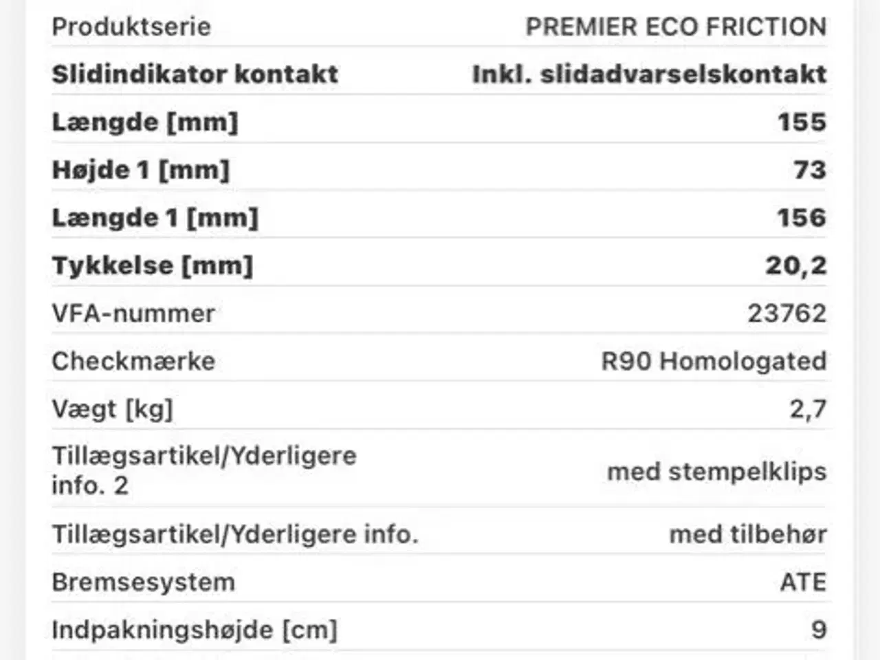 Billede 3 - Nye ferodo Bremseklodser til Audi Seat