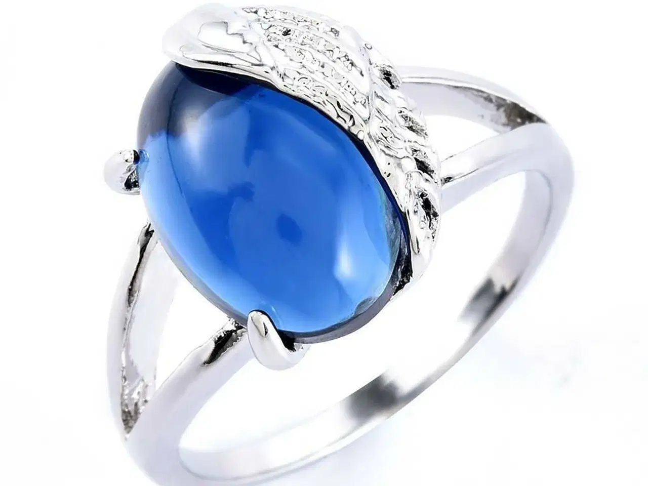 Billede 2 - Ring-(925)-Blå Opal,m.vinge i indfatningen. Str:6