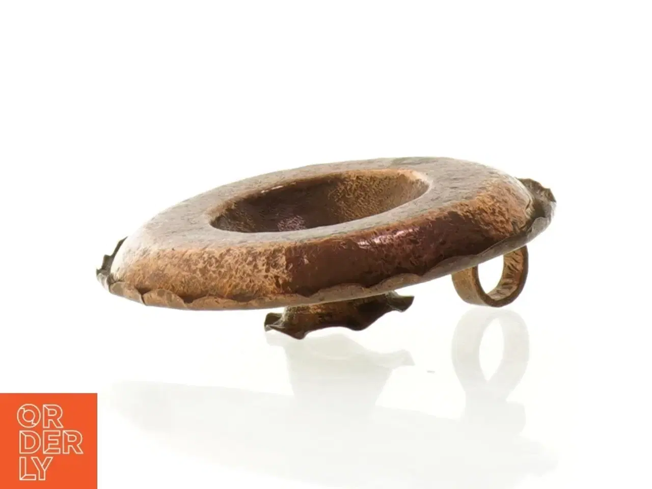 Billede 3 - Gammel kobberlysestage (str. 14 cm)