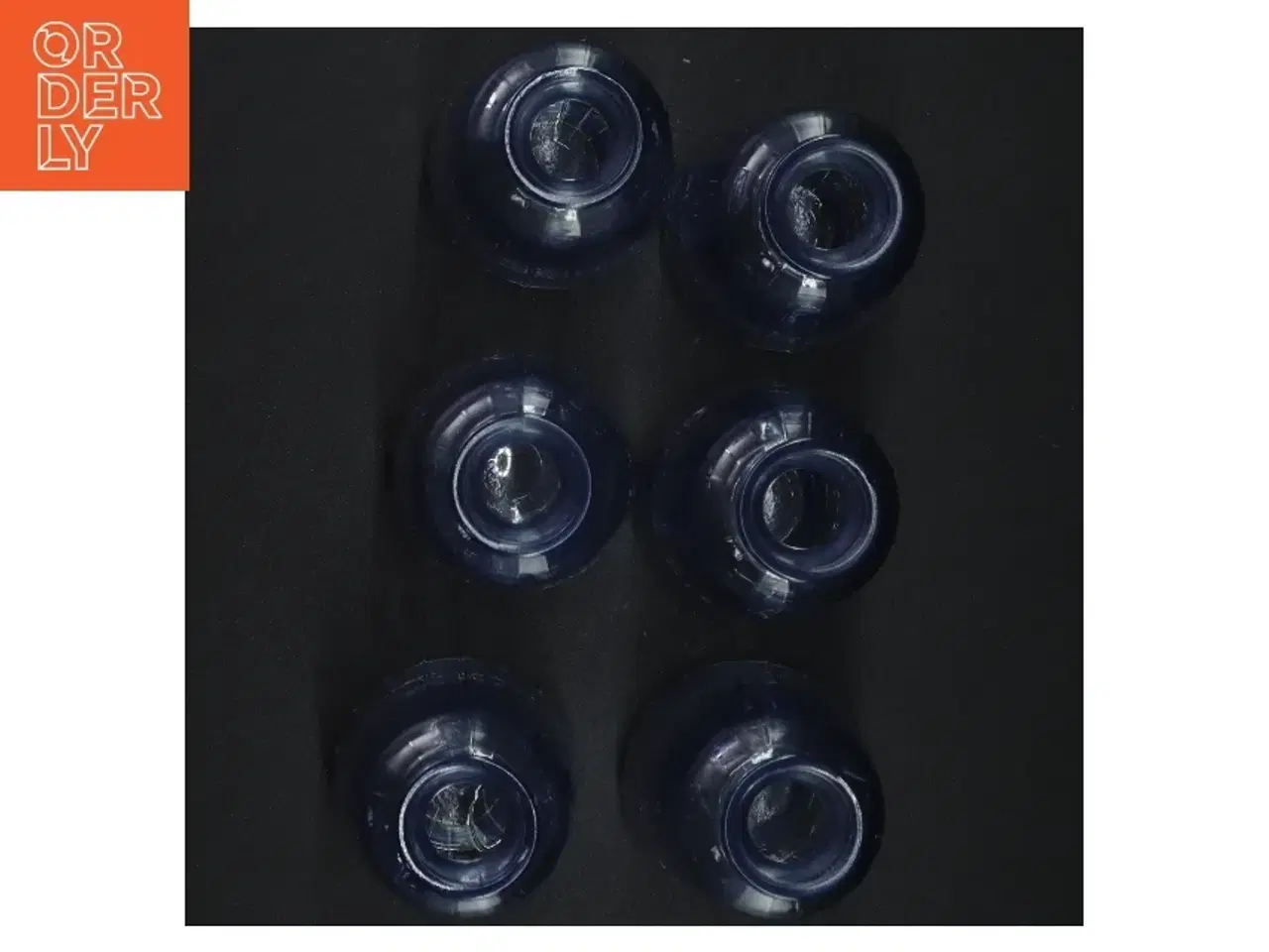 Billede 4 - Blå glasvaser (str. 11 x ø, 7 cm)
