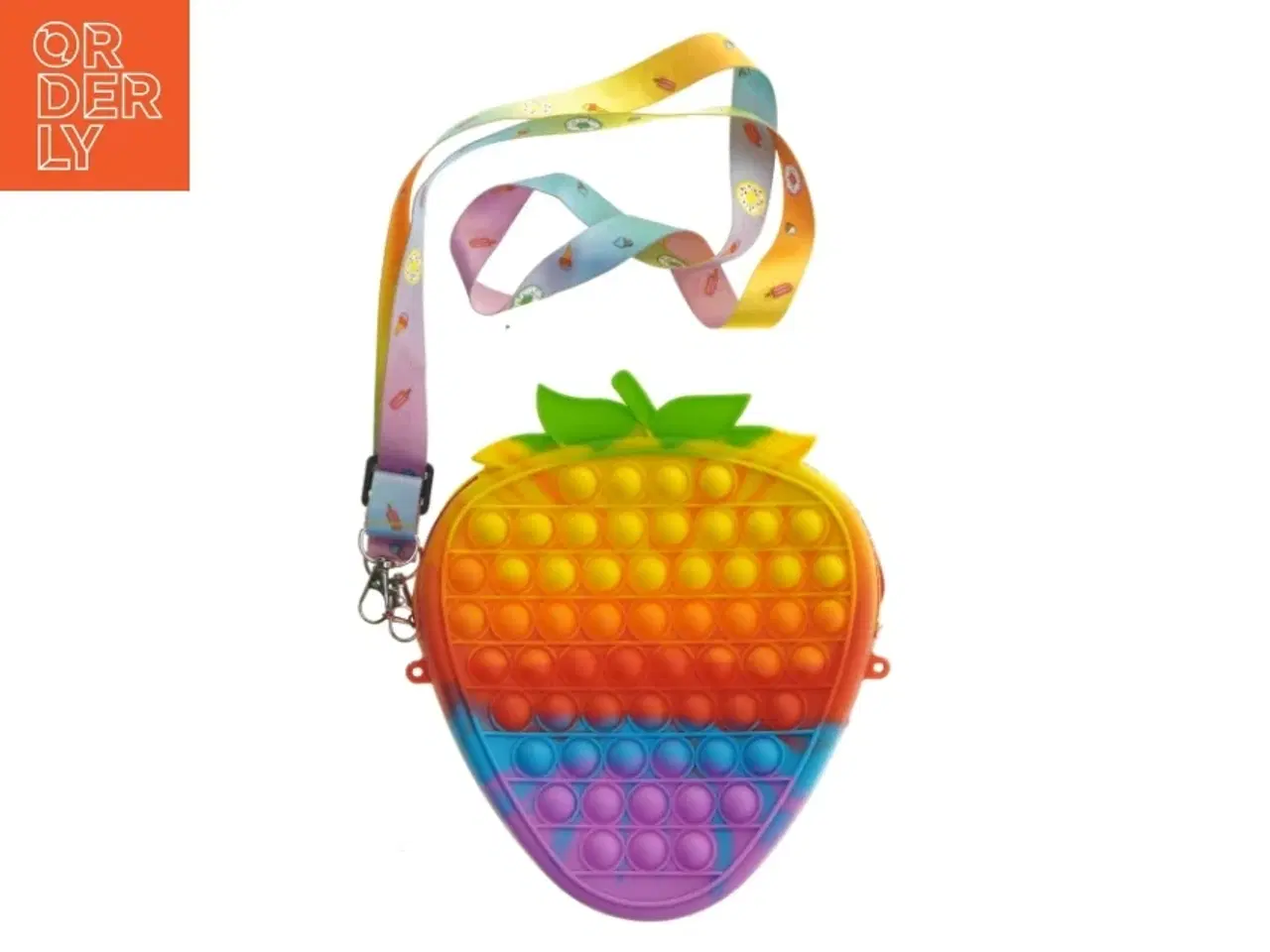 Billede 1 - Regnbue taske med pop-it design (str. 20x18 cm)