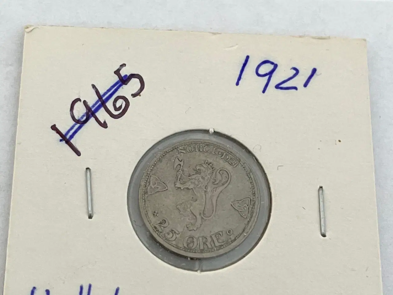Billede 1 - 25 Øre 1921 Norge