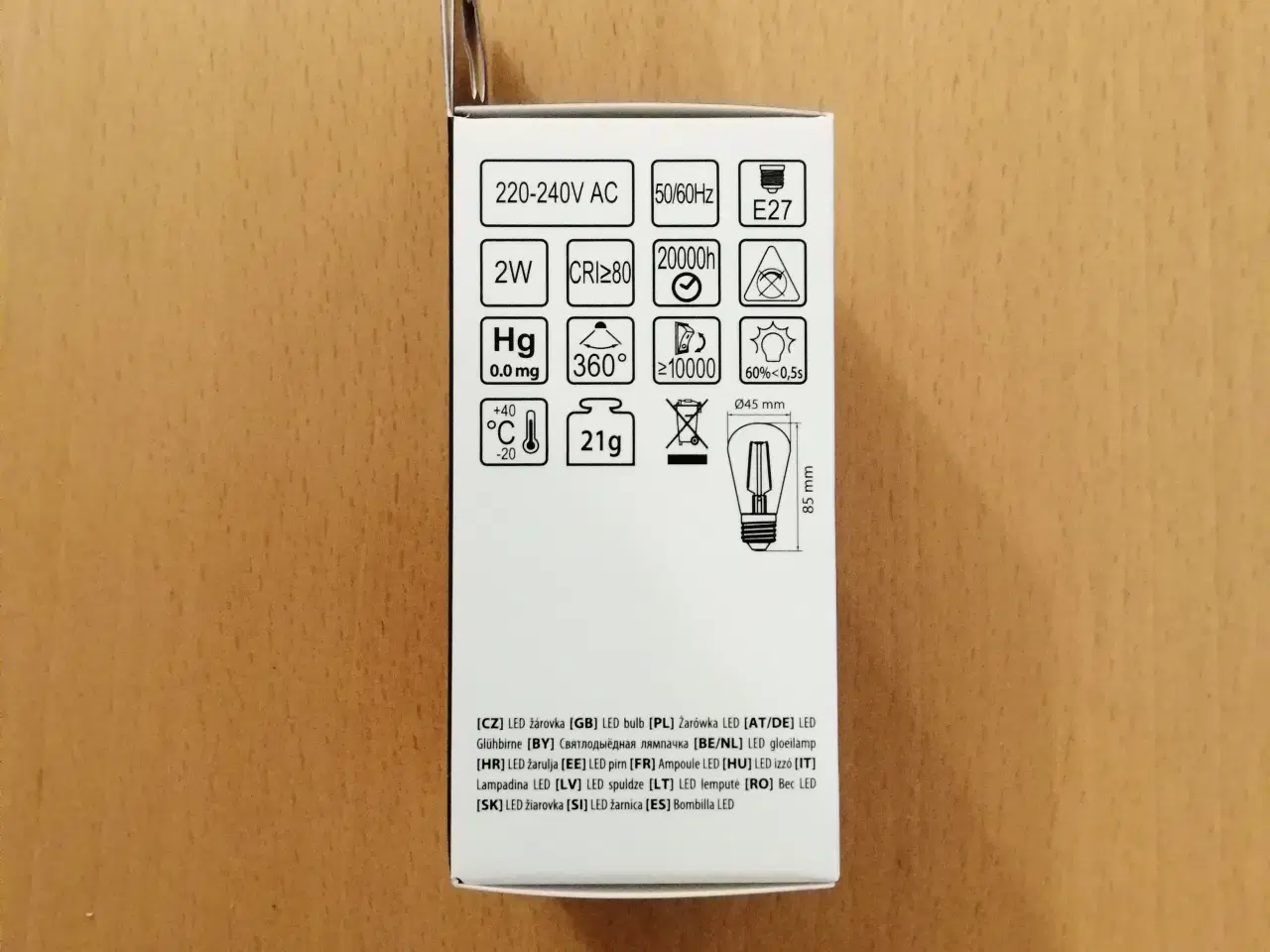 Billede 4 - LED-pærer. Brilagi. 2 watt. E-27. 3000K. 250 lm. 